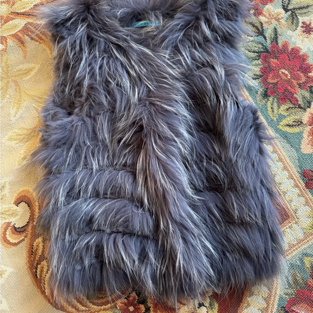 Alice + Olivia Gray Faux Fur Vest